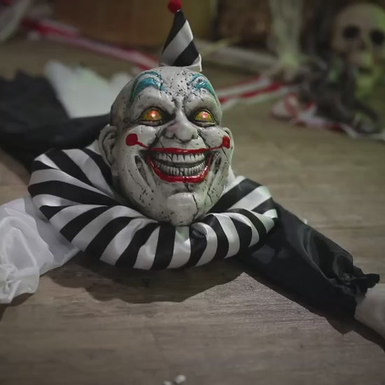 39" Crawling Animated Evil Clown Doll  Halloween Prop decoration