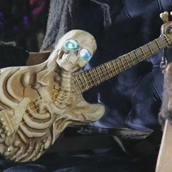 2 Ft Ghostly Skeleton Guitar Animated