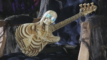 2 Ft Ghostly Skeleton Guitar Animated