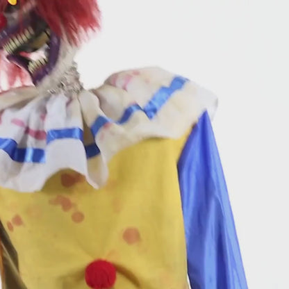 5 Ft Twitching Clown Animated Halloween Prop