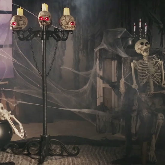 5 Ft Gothic Candelabra - 3 in 1 Halloween decor prop