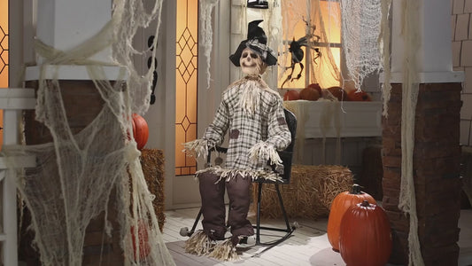 47" Rocking Scarecrow with Chair