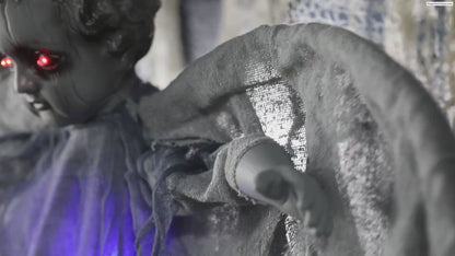3 Ft  Animated Graveyard Angel with Wings