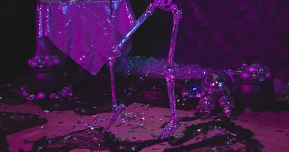 5 Ft Posable Disco Mosaic Skeleton