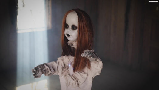 39" Headless Haunted Doll - Animated Halloween prop decoration