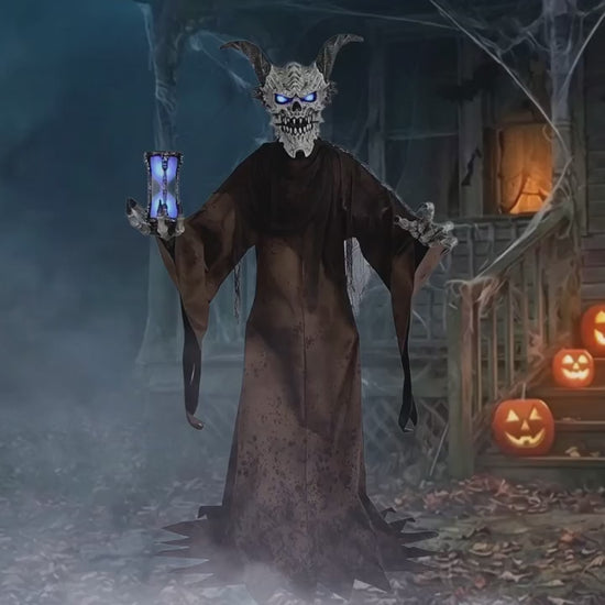 7 Ft. 9" Animated Light-Up The Time Demon Halloween Decoration