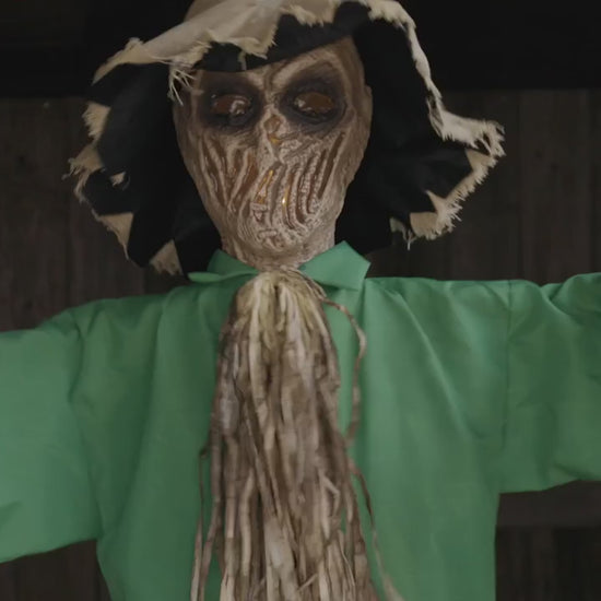 6 Ft Hanging Scarecrow Animated Halloween Prop
