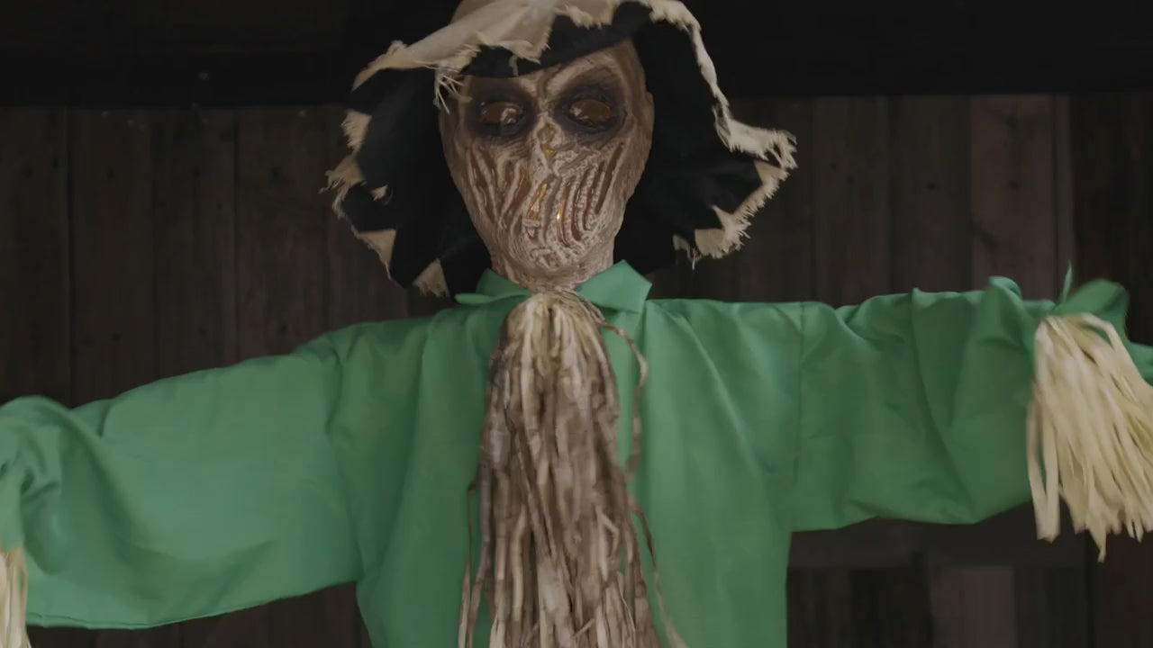 6 Ft Hanging Scarecrow Animated Halloween Prop