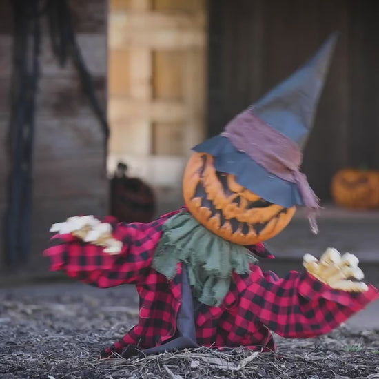 2 ft pumpkin man groundbreaker animated Halloween prop