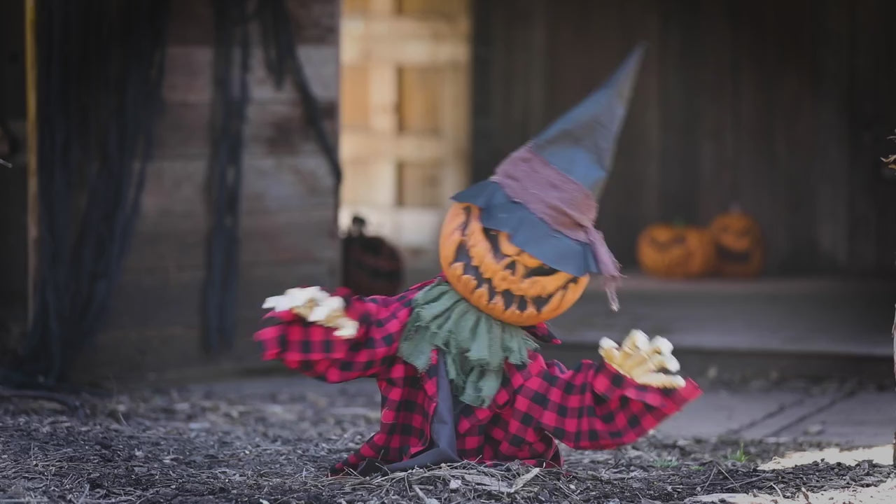2 ft pumpkin man groundbreaker animated Halloween prop