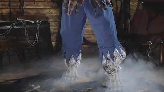 7.5 Ft Hulking Werewolf with Digital Eyes Animated Prop
