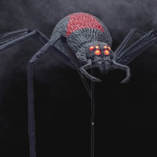 Halloween 2026 Giant 8 foot black widow spider prop yard decoration