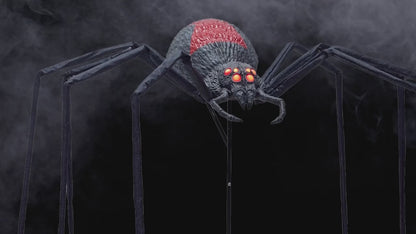 Halloween 2026 Giant 8 foot black widow spider prop yard decoration