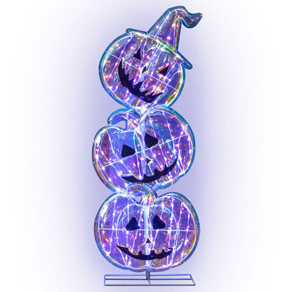 3 Ft LED Lighted Pumpkin Stack