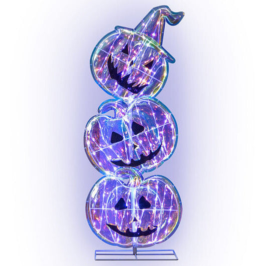 3 Ft LED Lighted Pumpkin Stack