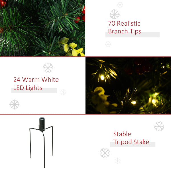 24 Inch Pre-Lit Christmas Trees, Set of 2 – additional product view 5