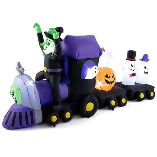 8 Ft Inflatable Pumpkin Ghost Train