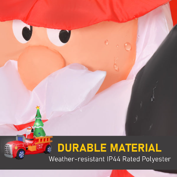 7.5 Ft Inflatable Santa Driving a Christmas Fire Truck – additional product view 5